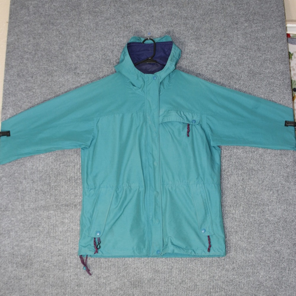 Vintage EMS Jacket Mens M Teal‎ Hooded Parka Shell 106211
